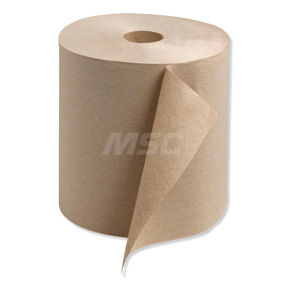 Tork Paper Towels: Hard Roll, Roll, 1 Ply, Recycled Fiber, Natural - TRKRK800E