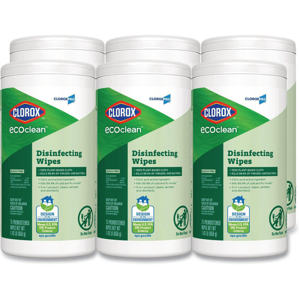 Clorox Clorox Disinfecting Wipes: Pre-Moistened, 75 Ct - CLO60605CT