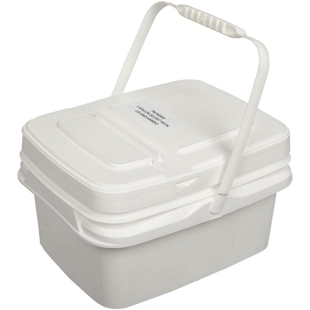Contec Professional White dispenser bucket with lid & handle, polypropylene, 1 Gal (3.8L) - PRCN0007