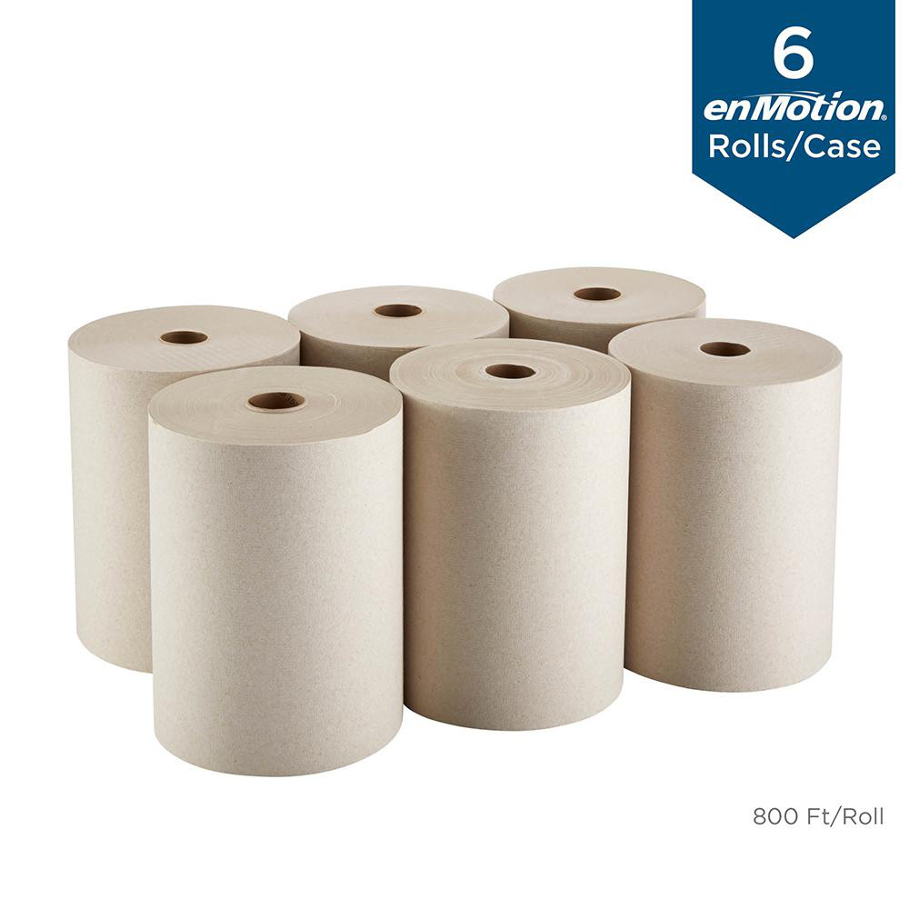 Georgia Pacific Enmotion 10" Recycled Paper Towel Rolls, Brown - 89480