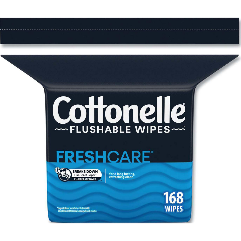 Cottonelle Fresh Care Flushable Cleansing Cloths, 1-Ply, 5 x 7.25, White, 168/Pack, 8 Packs/Carton - KCM10358CT