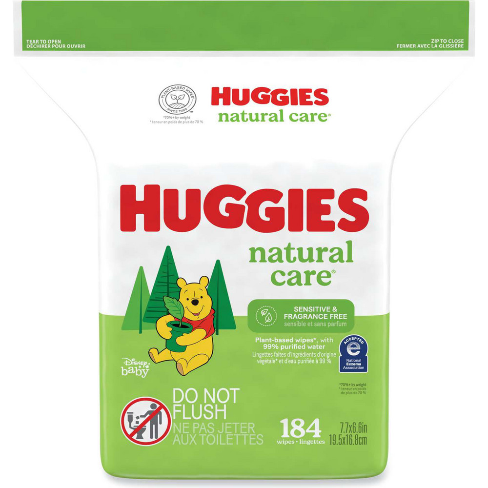 Huggies Natural Care Sensitive Baby Wipes, 1-Ply, 3.88 x 6.6, Unscented, White, 56/Pack, 8 Packs/Carton - KCM31803