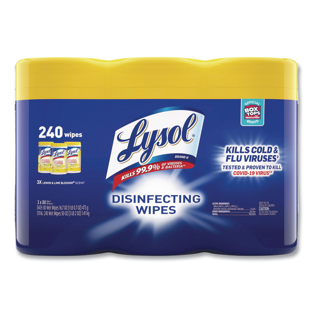 Lysol Disinfecting Wipes: Pre-Moistened, 80 Ct - RAC77182EA
