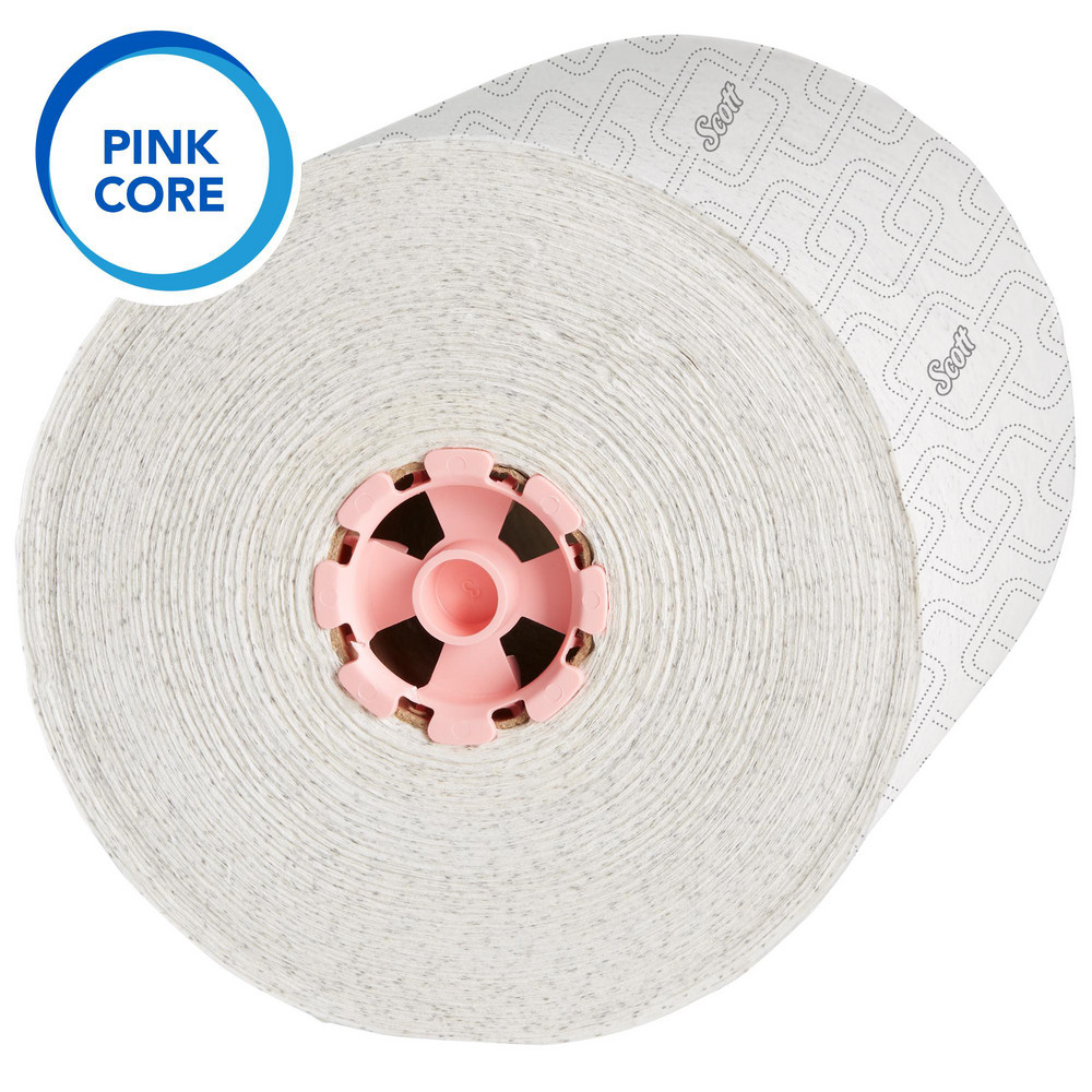 Scott Pro Slimroll Hard Roll Towels with Absorbency Pockets, for Pink Core Dispensers, White - 47032