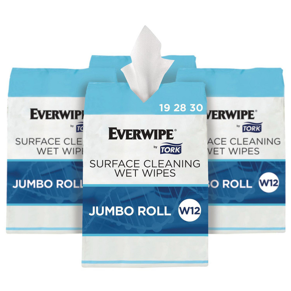 Tork Surface Cleaning Wet Wipe, 1-Ply, 6 x 6, Lemon, White, 900 Sheets, 4/Carton - TRK192830