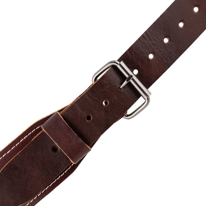 BUCKET BOSS Tapered Leather Work Tool Belt Size Medium (Waists 30 in.- 42 in.) - 55325