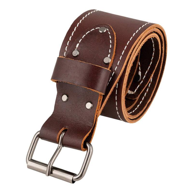 BUCKET BOSS Tapered Leather Work Tool Belt Size Medium (Waists 30 in.- 42 in.) - 55325