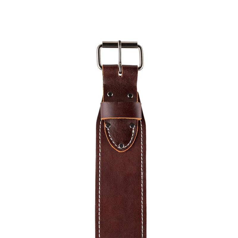 BUCKET BOSS Tapered Leather Work Tool Belt Size Medium (Waists 30 in.- 42 in.) - 55325