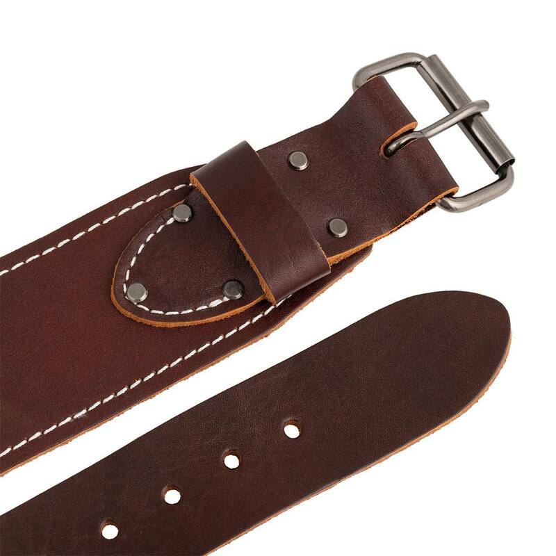 BUCKET BOSS Tapered Leather Work Tool Belt Size Medium (Waists 30 in.- 42 in.) - 55325