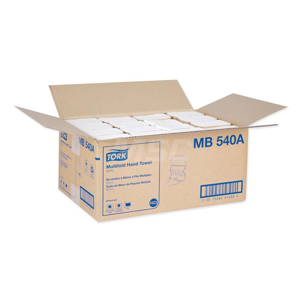 Tork Paper Towels: Multifold, Pack, 1 Ply, Recycled Fiber, White - TRKMB540A