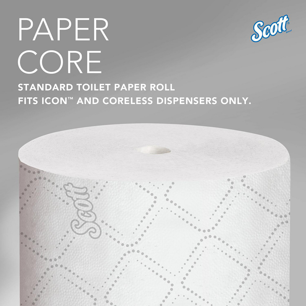 Scott Pro Paper Core High-Capacity Standard Roll Toilet Paper with Elevated Design, 2-Ply, White - 47305