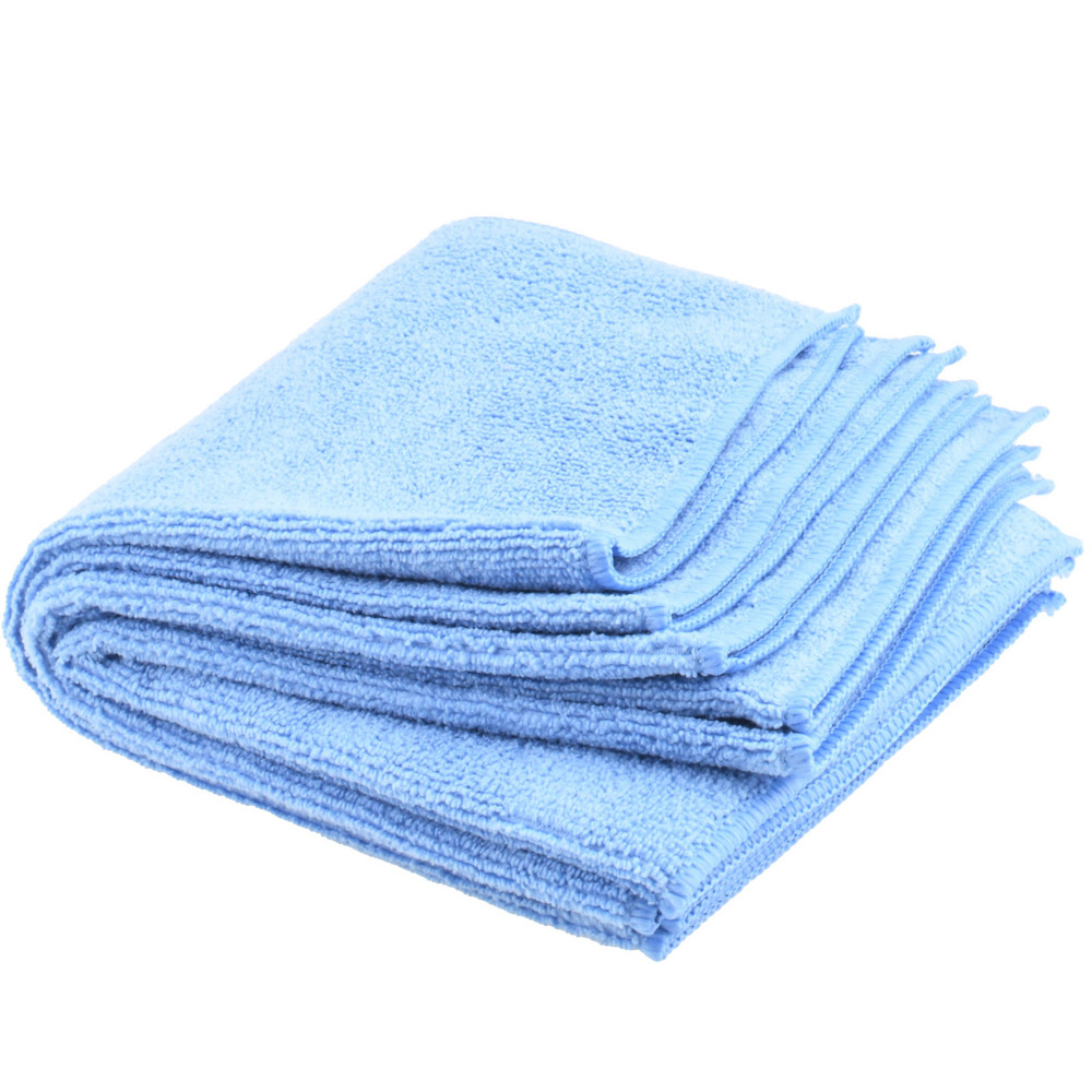 Rubbermaid Light Commercial Microfiber Cloth, All-Purpose Rag/Towel, 12 x 12 inch, Blue - 1820579