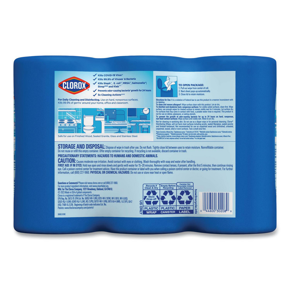 Clorox Clorox Disinfecting Wipes: Pre-Moistened, 75 Ct - CLO30208PK