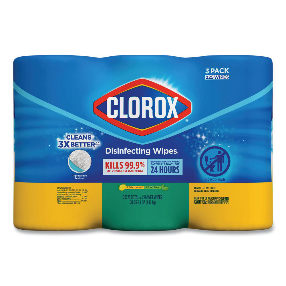 Clorox Clorox Disinfecting Wipes: Pre-Moistened, 75 Ct - CLO30208PK