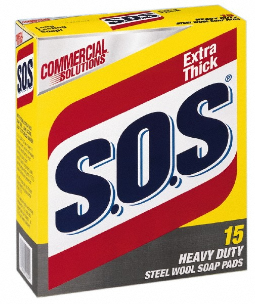 SOS (24) 4-Pack Steel Wool Scouring Soap Pads - CLO98041