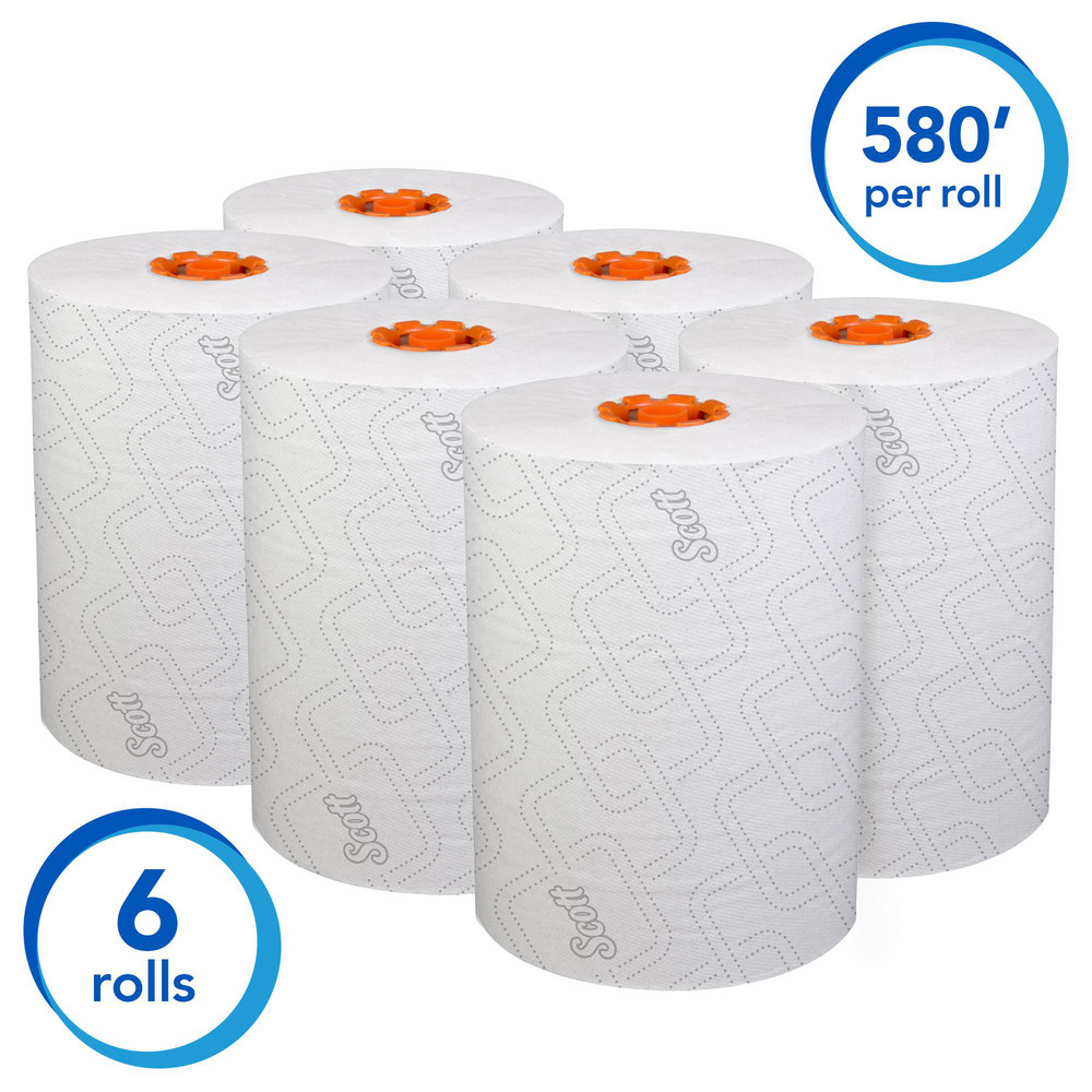 Scott Pro Slimroll Hard Roll Towels with Absorbency Pockets, for Orange Core Dispensers, White - 47035