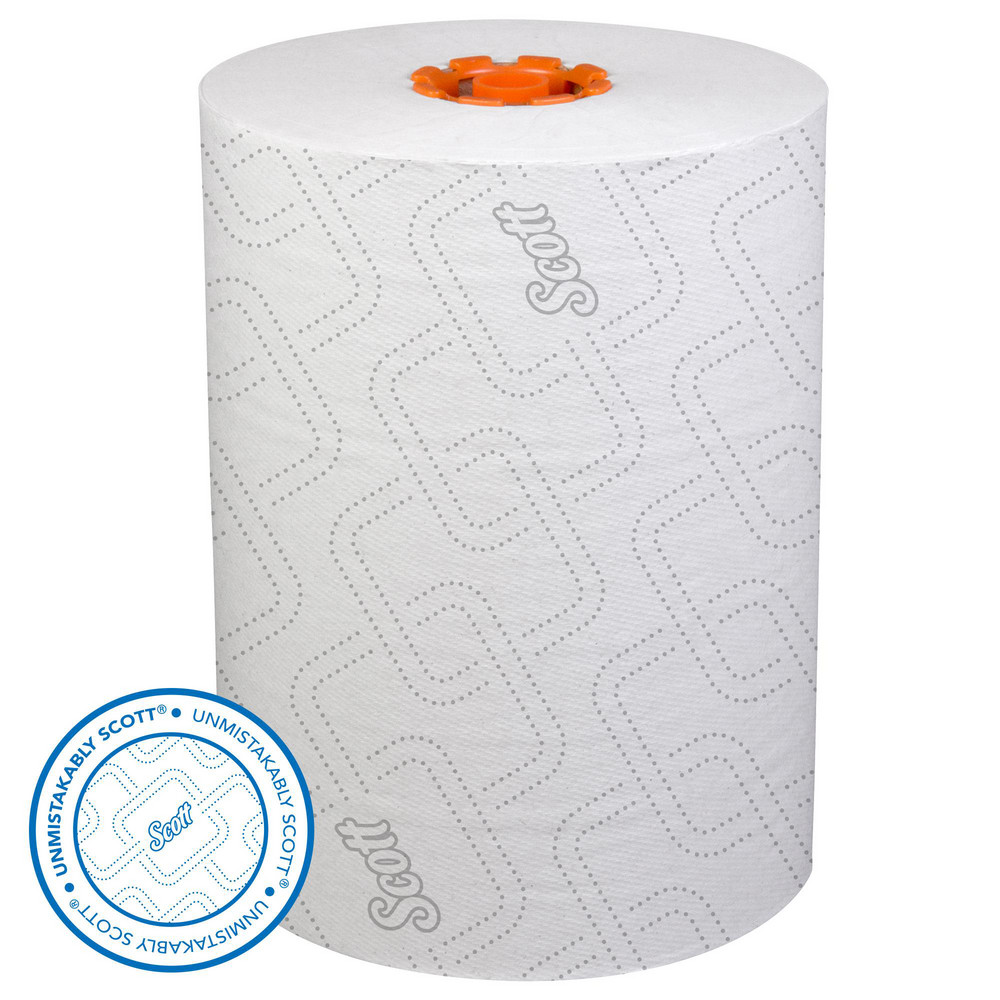 Scott Pro Slimroll Hard Roll Towels with Absorbency Pockets, for Orange Core Dispensers, White - 47035