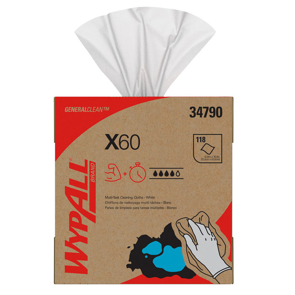 WypAll X60 Shop Towel/Industrial Wipes: Dry, 118 Ct - 89805600/34790