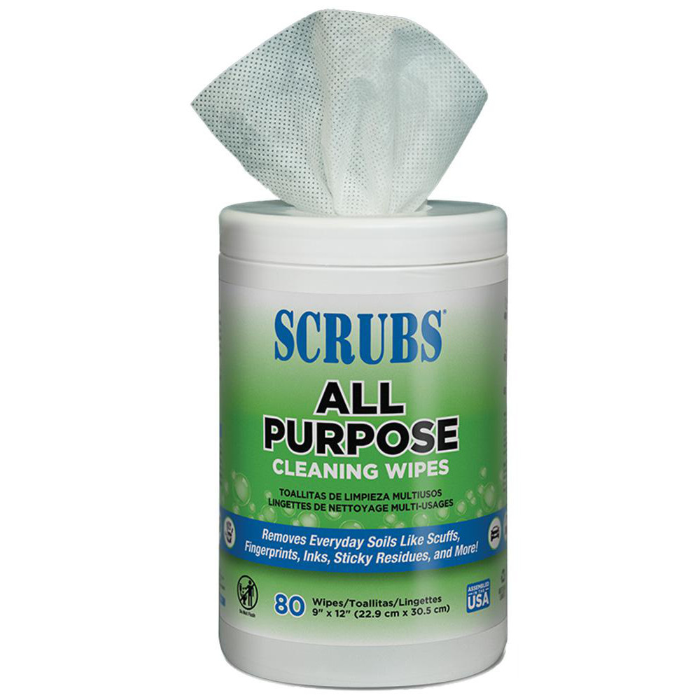 Scrubs SCRUBS®   Cleaning Wipes: Pre-Moistened, 80 Ct - 96580