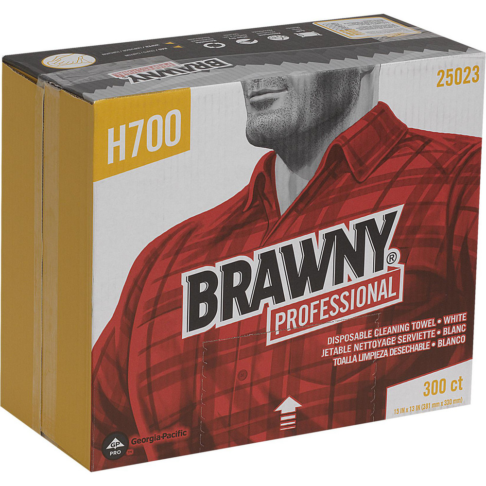 Brawny Professional Brawny Professional H700 Disposable Cleaning Towels, Tall Box, White - 25070