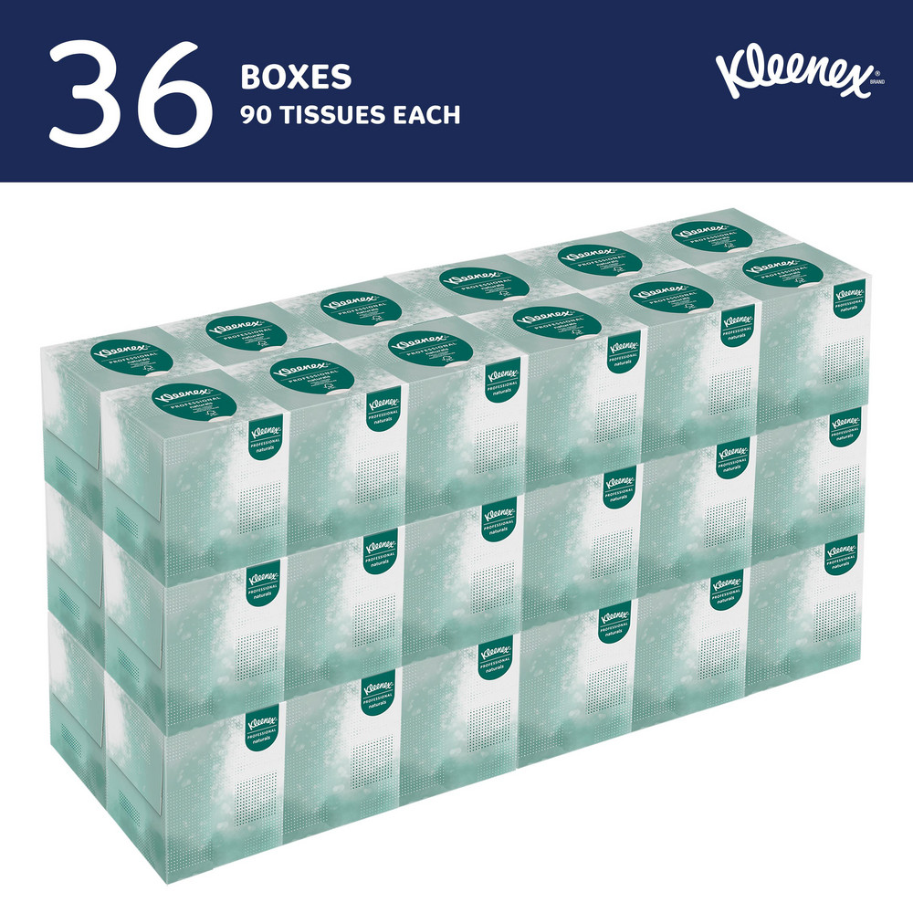 Kleenex Kleenex Professional Naturals Boutique Facial Tissue Cube for Business (21272), Upright Face Tissue Box, 2-ply - 21272