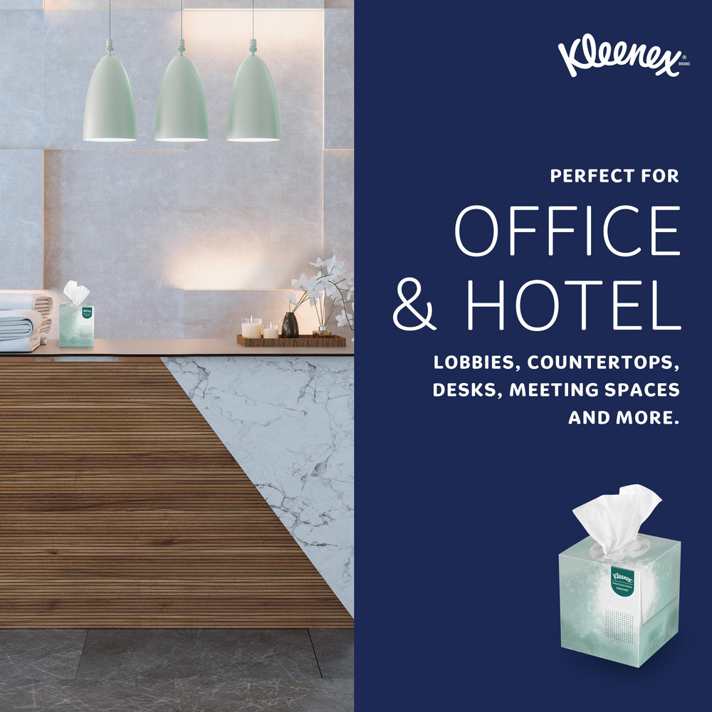 Kleenex Kleenex Professional Naturals Boutique Facial Tissue Cube for Business (21272), Upright Face Tissue Box, 2-ply - 21272