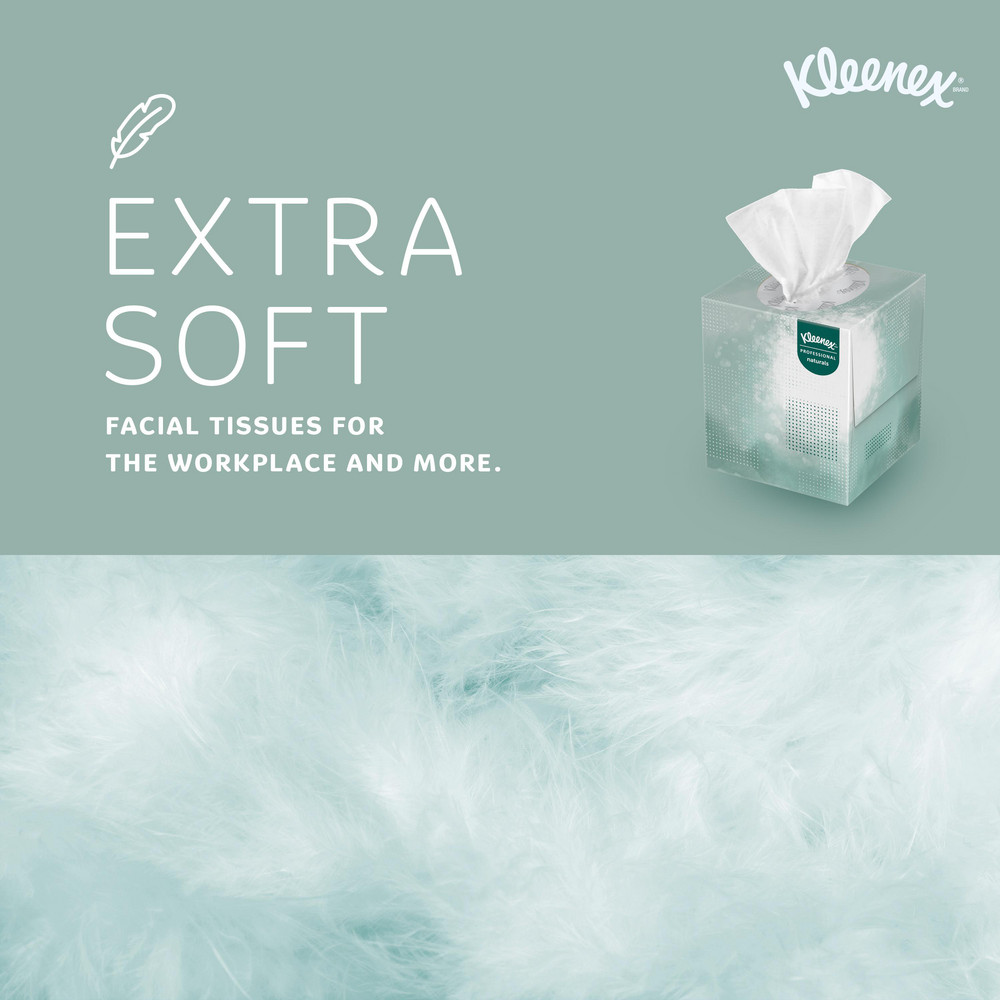 Kleenex Kleenex Professional Naturals Boutique Facial Tissue Cube for Business (21272), Upright Face Tissue Box, 2-ply - 21272