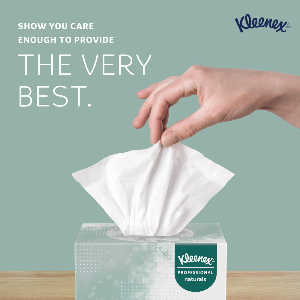 Kleenex Kleenex Professional Naturals Boutique Facial Tissue Cube for Business (21272), Upright Face Tissue Box, 2-ply - 21272
