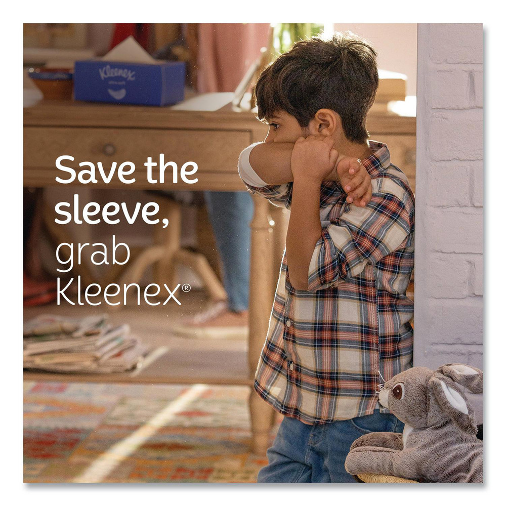 Kleenex Ultra Soft Facial Tissue, 3-Ply, White, 60 Sheets/Box, 4 Boxes/Pack, 3 Packs/Carton - KCM54308