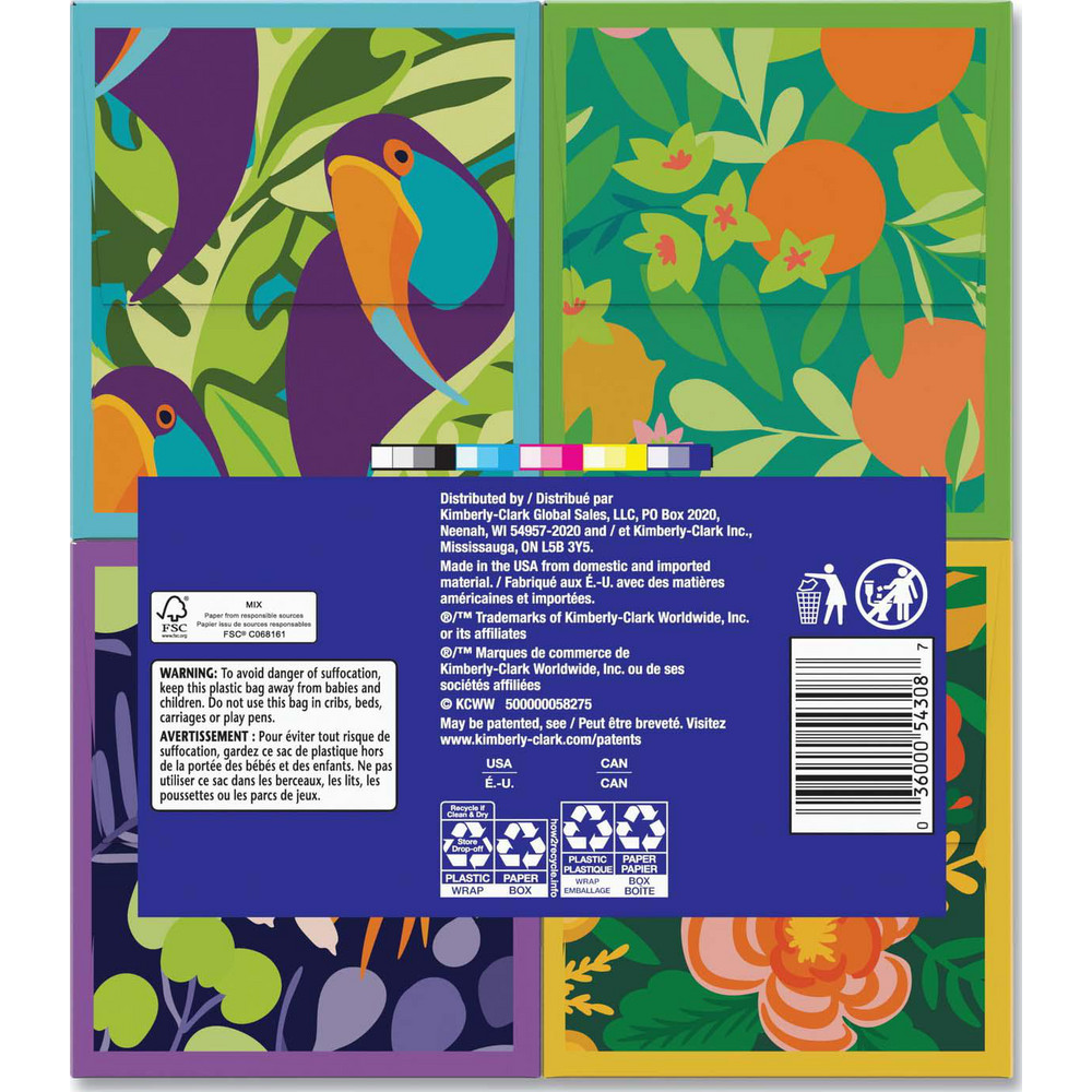 Kleenex Ultra Soft Facial Tissue, 3-Ply, White, 60 Sheets/Box, 4 Boxes/Pack, 3 Packs/Carton - KCM54308
