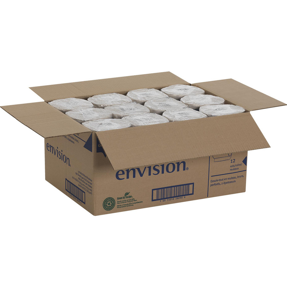 Georgia Pacific Pacific Blue Basic 2-Ply Recycled Perforated Paper Roll Towel (Previously Envision), Brown - 28290