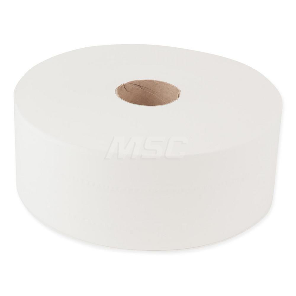 Tork Bathroom Tissue: Jumbo Roll, Recycled Fiber, 2-Ply, White - TRK12021502
