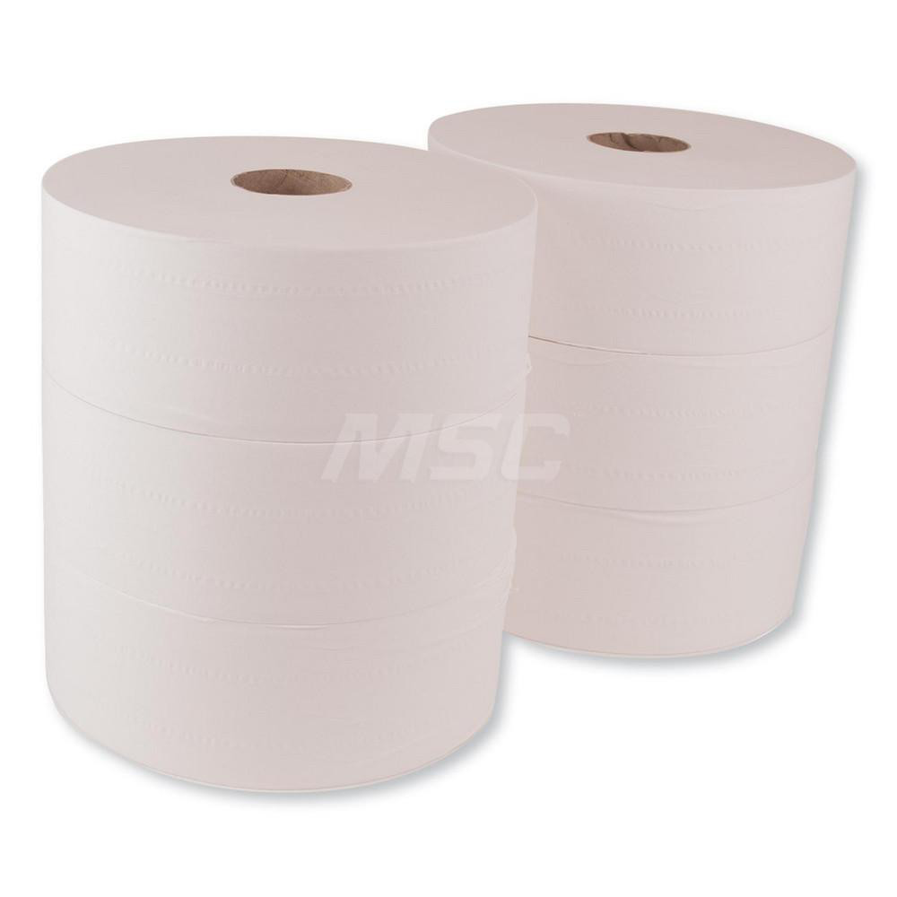 Tork Bathroom Tissue: Jumbo Roll, Recycled Fiber, 2-Ply, White - TRK12021502