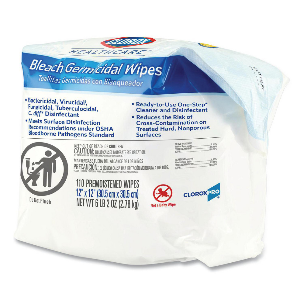Clorox Healthcare Clorox Healthcare Disinfecting Wipes: Pre-Moistened, 110 Ct - CLO30359