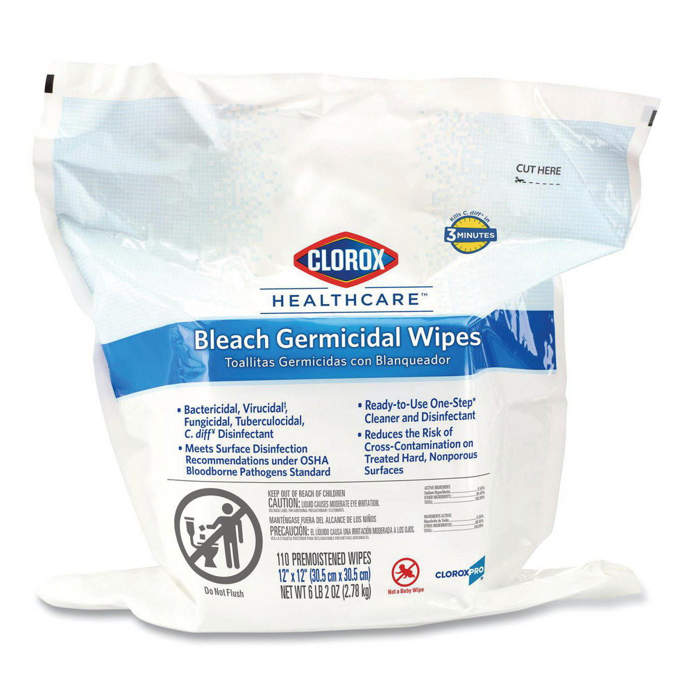 Clorox Healthcare Clorox Healthcare Disinfecting Wipes: Pre-Moistened, 110 Ct - CLO30359