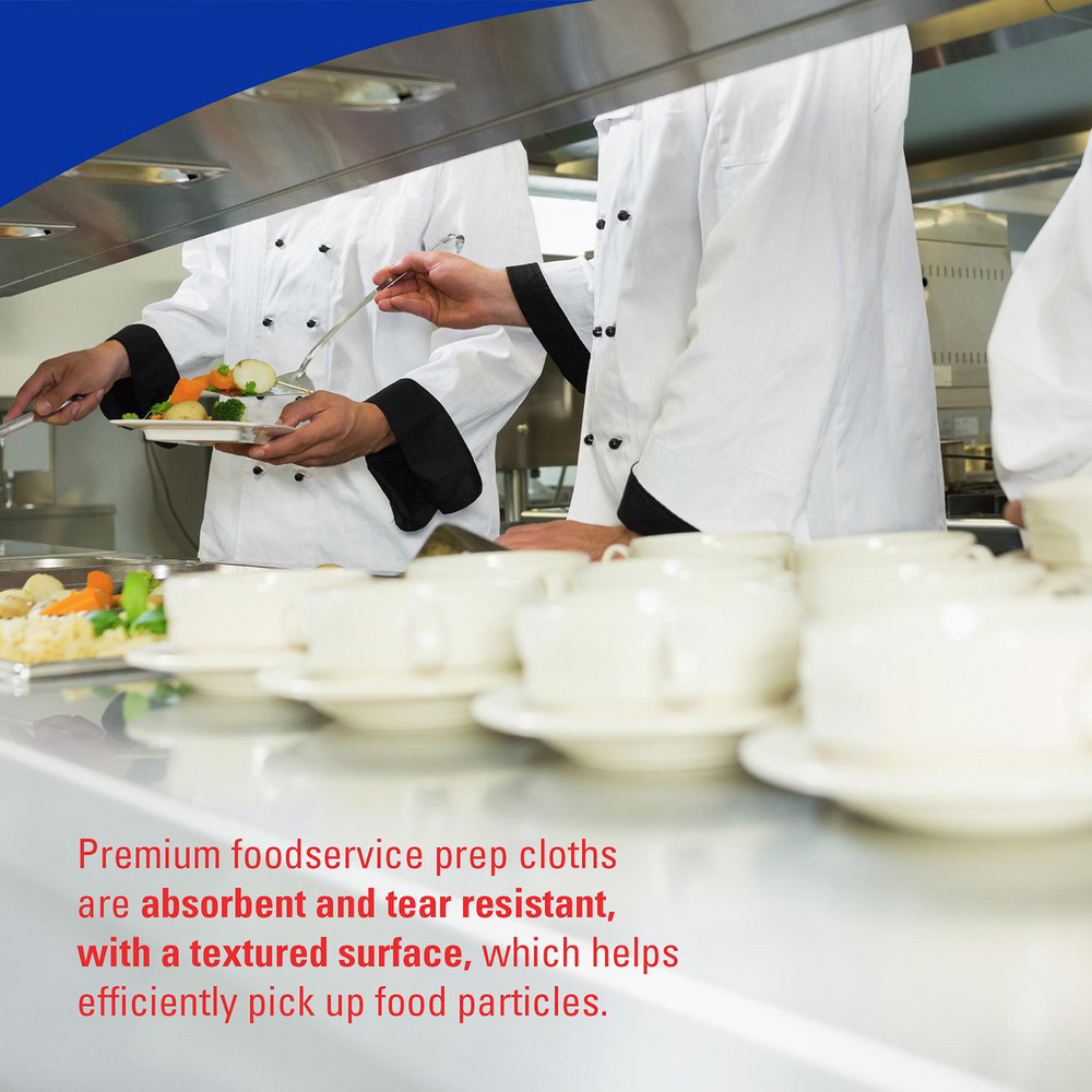 WypAll CriticalClean Heavy Duty Foodservice Cloths, Quarterfold, Red - 51639