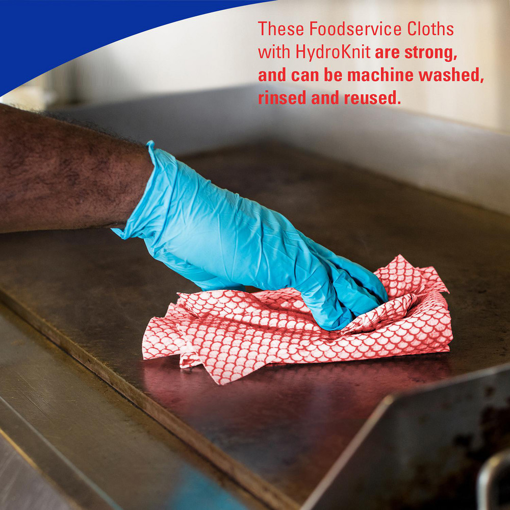 WypAll CriticalClean Heavy Duty Foodservice Cloths, Quarterfold, Red - 51639