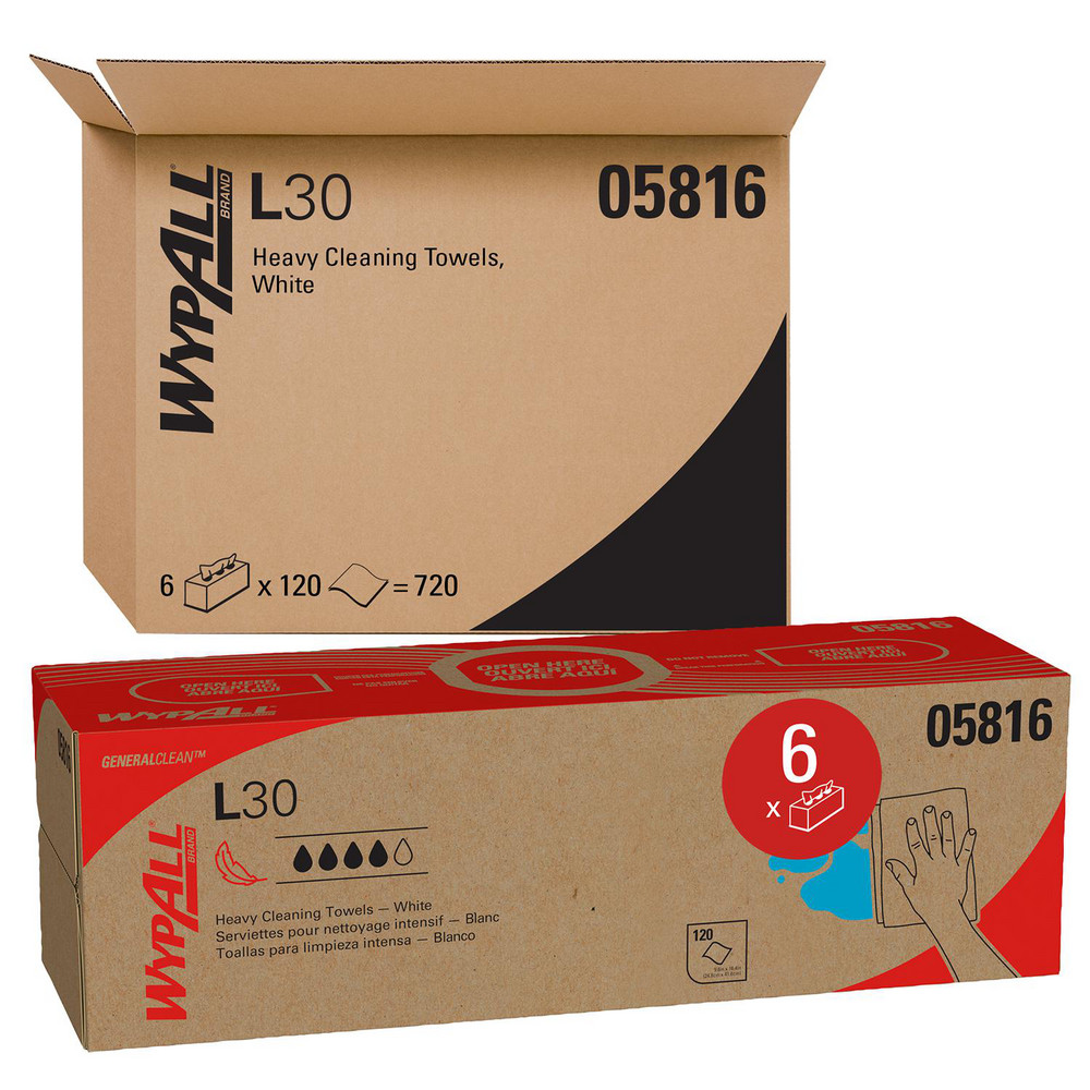 WypAll CriticalClean Heavy Duty Foodservice Cloths, Quarterfold, Red - 51639