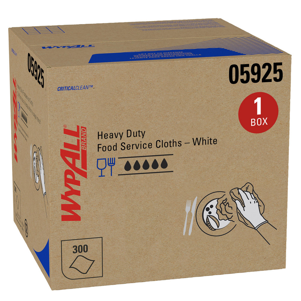 WypAll CriticalClean Heavy Duty Foodservice Cloths, Quarterfold, Red - 51639