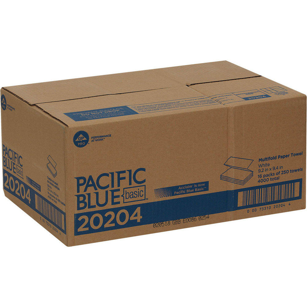 Georgia Pacific Pacific Blue Basic 1-Ply Multifold Paper Towel (Previously Acclaim), White - 20204
