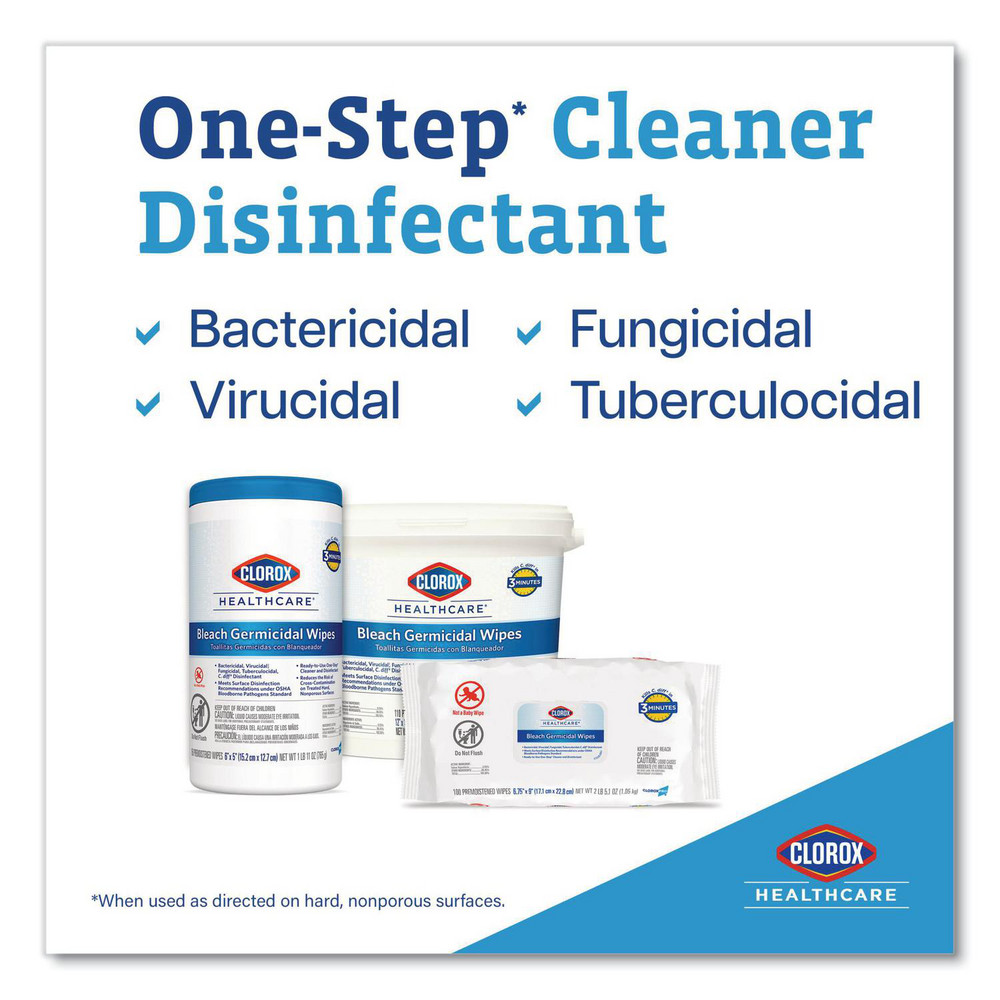 Clorox Healthcare Clorox Healthcare Disinfecting Wipes: Pre-Moistened, 50 Ct - CLO31424