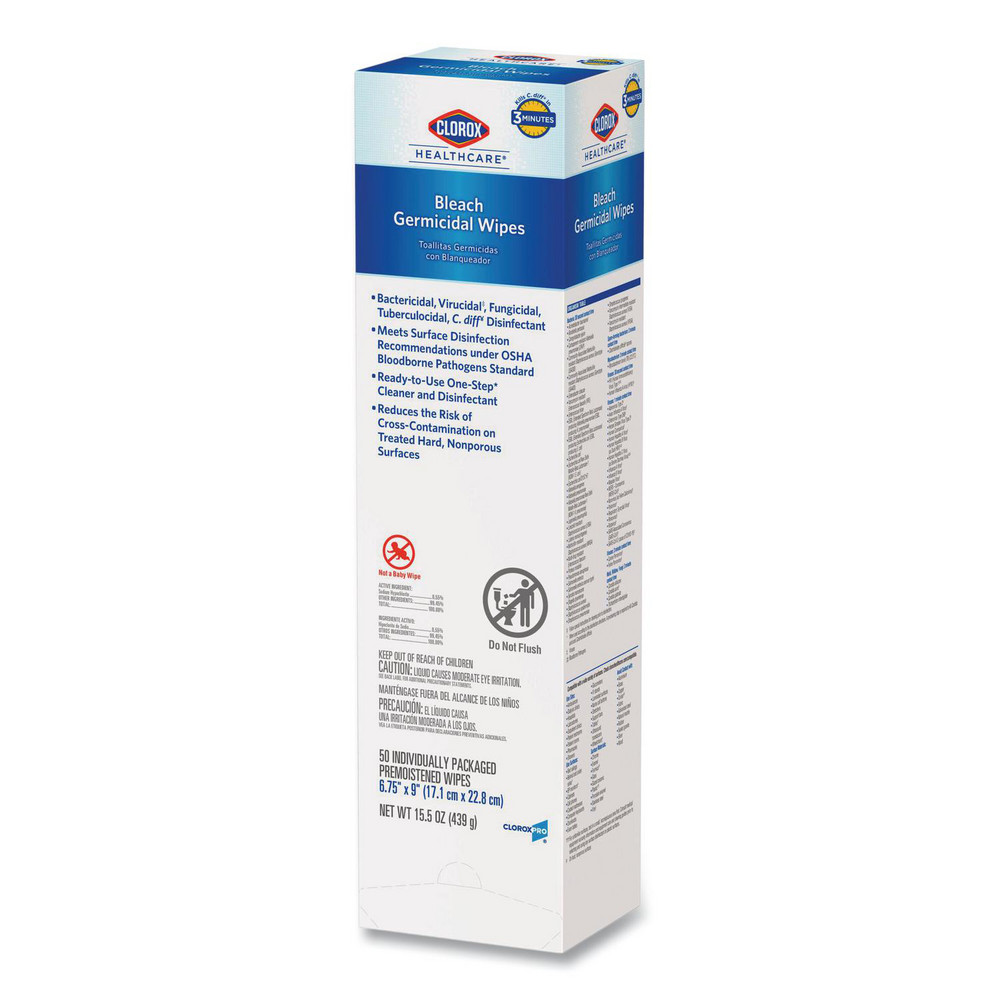 Clorox Healthcare Clorox Healthcare Disinfecting Wipes: Pre-Moistened, 50 Ct - CLO31424
