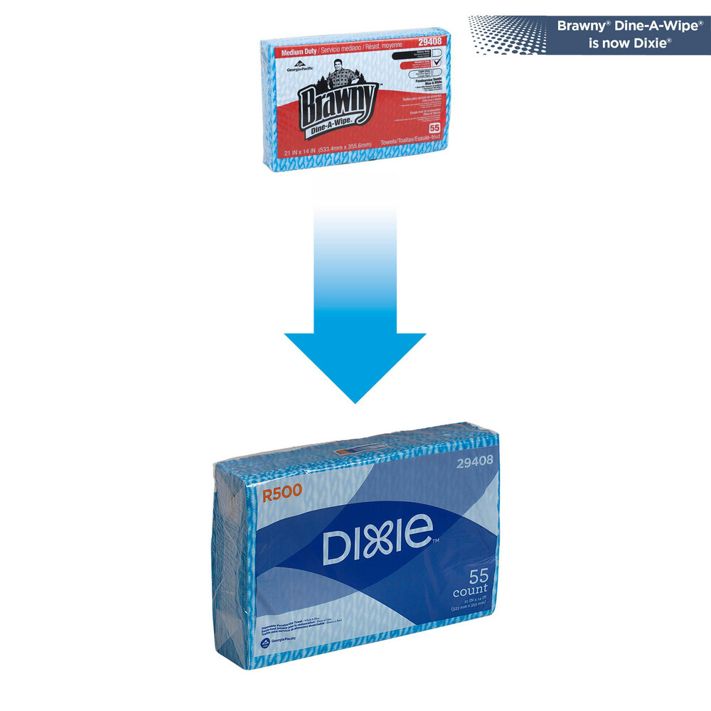 Dixie Dixie R500 Disposable Foodservice Towels, White & Blue - 29408