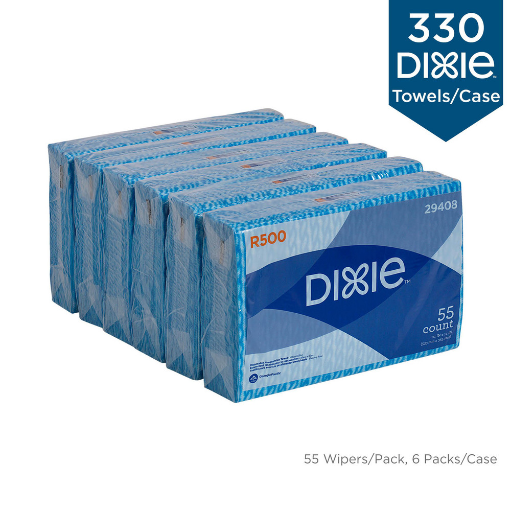 Dixie Dixie R500 Disposable Foodservice Towels, White & Blue - 29408