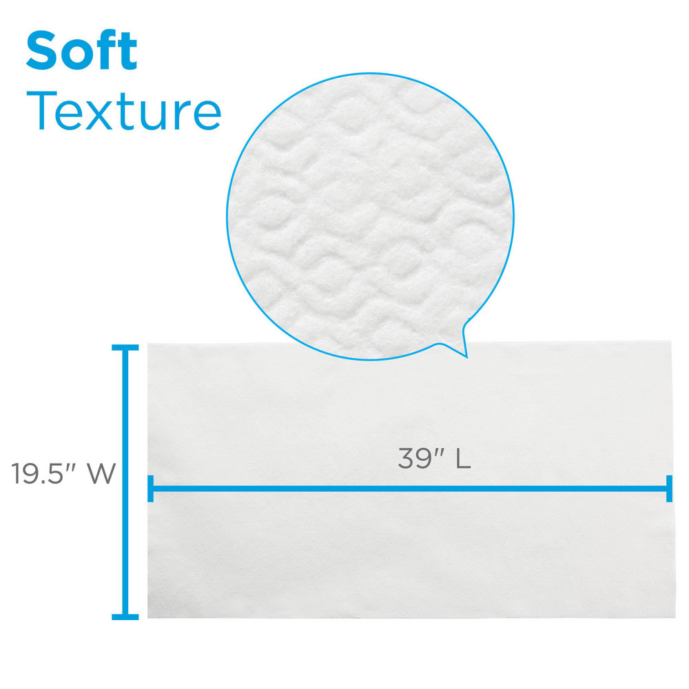 Georgia Pacific Pacific Blue Select A300 Disposable Patient Care Bath Towels, 1/2-Fold, White - 80540