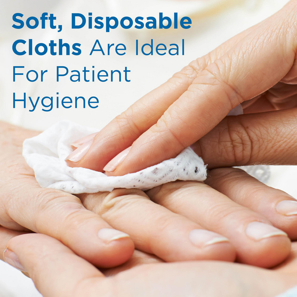 Georgia Pacific Pacific Blue Select A300 Disposable Patient Care Bath Towels, 1/2-Fold, White - 80540