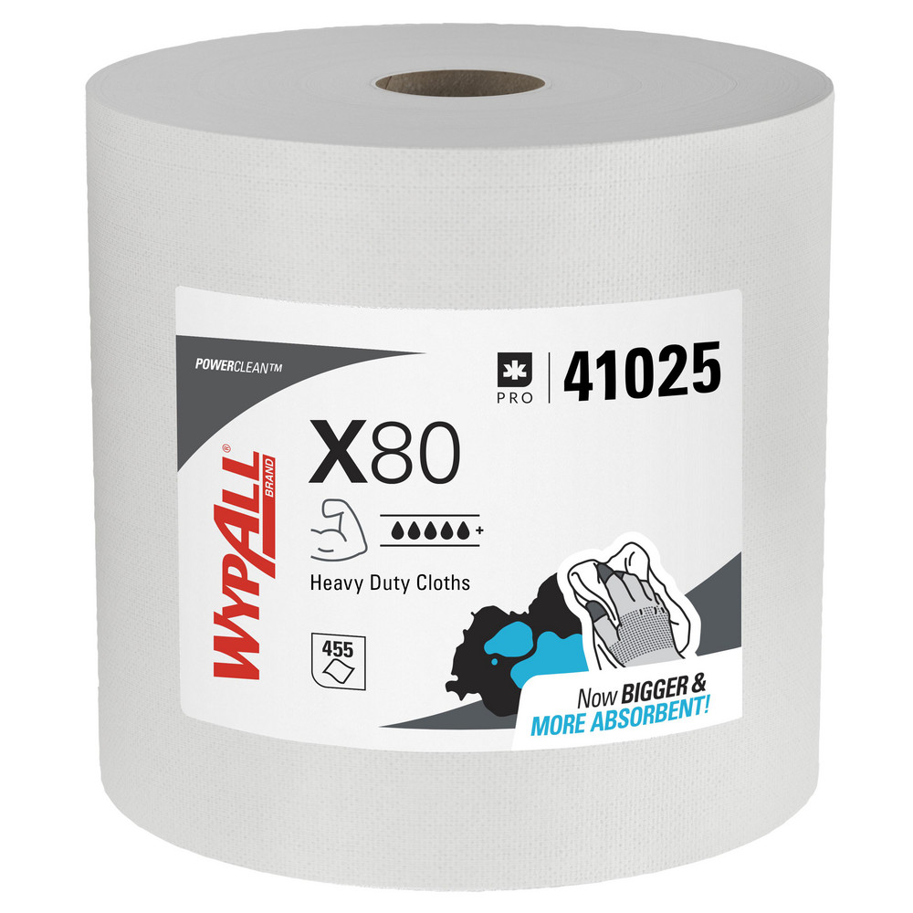 PRO-SOURCE Heavy Duty Shop Wipers: Roll, Dry, White, 475 Ct - 91140