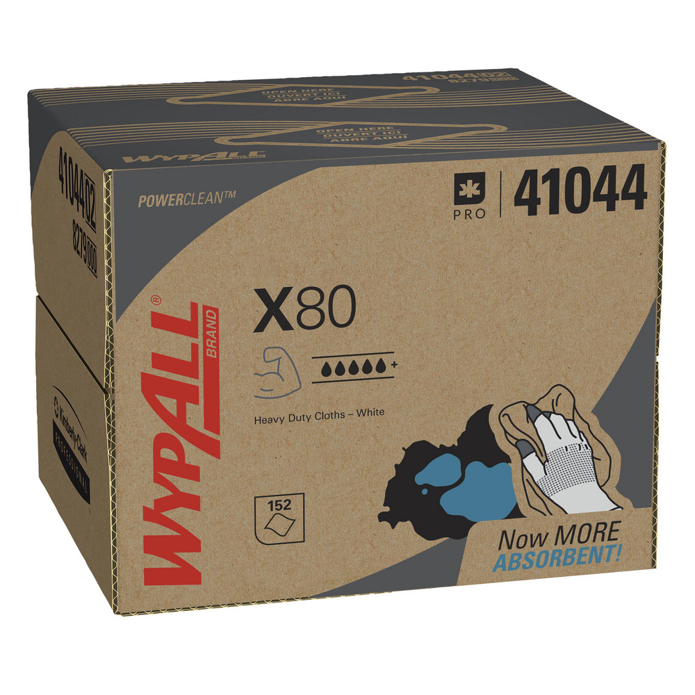 PRO-SOURCE Heavy Duty Shop Wipers: Roll, Dry, White, 475 Ct - 91140