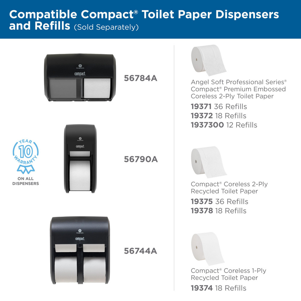 Angel Soft Professional Angel Soft Professional Series Compact Premium Embossed Coreless 2-Ply Toilet Paper - 19371
