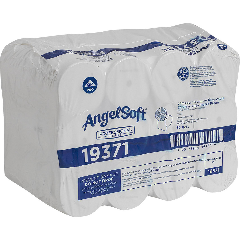 Angel Soft Professional Angel Soft Professional Series Compact Premium Embossed Coreless 2-Ply Toilet Paper - 19371